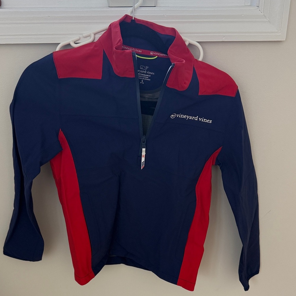 Vineyard Vines Red and Navy Pullover, size small